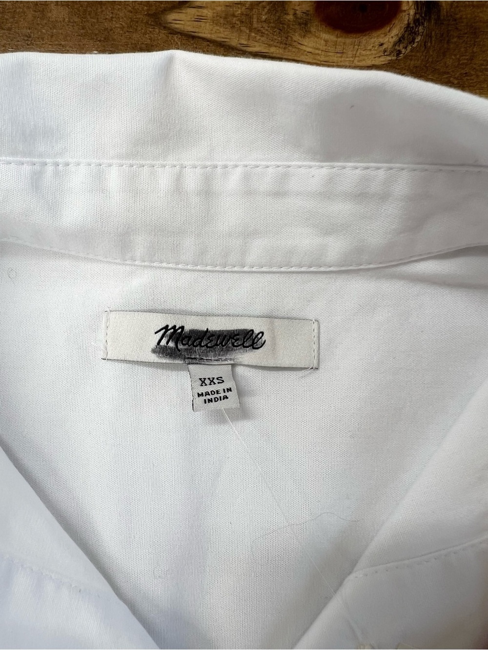 Madewell Oversized Button-Up Shirt in White Cotton Size XXS NWT - Picture 9 of 13